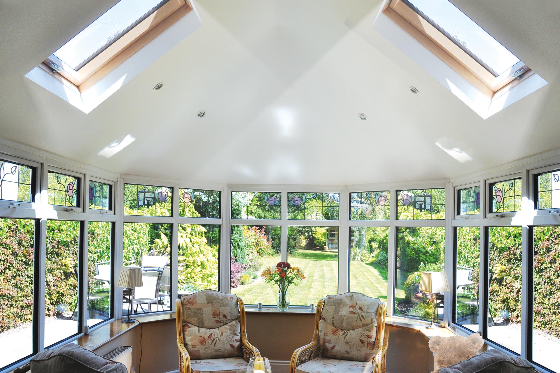 Conservatory Interior Warm Roof with Skylights Bournemouth, Poole, Christchurch